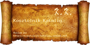 Kosztolnik Katalin névjegykártya