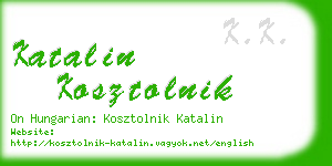 katalin kosztolnik business card